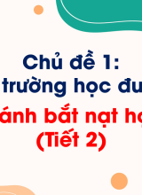 Chủ đề 1Phòng, tránh bắt nạt học đường (Tiết 2)